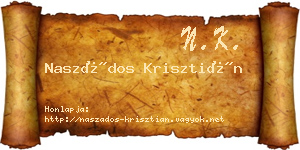 Naszádos Krisztián névjegykártya