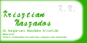 krisztian naszados business card